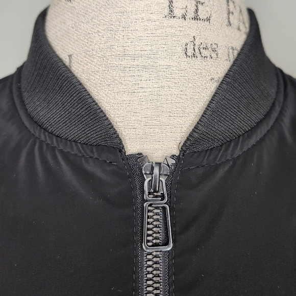 Mens Bomber Jacket Black - Picture 8 of 11